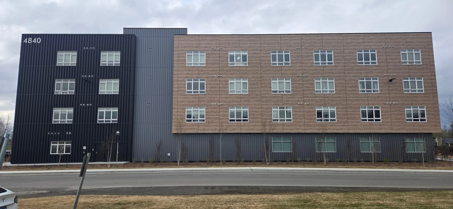 Full front elevation of the Providence Housing apartment building